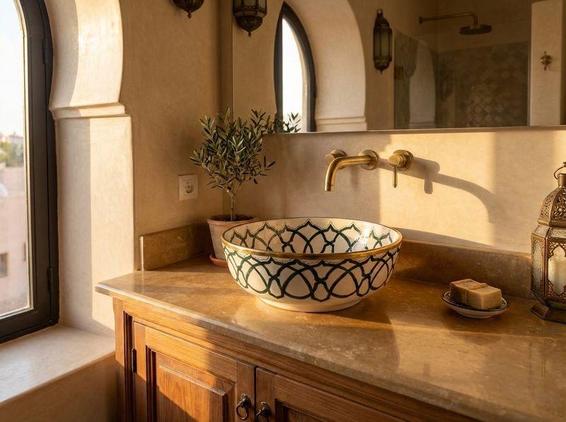 The Fassi Emerald Lattice Vessel Sink detail