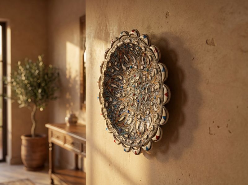 The Safi Filigree & Jewel Wall Charger detail