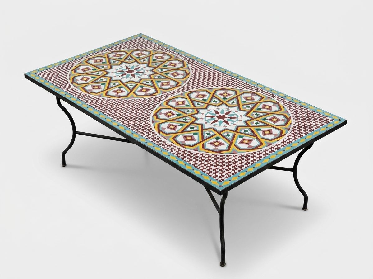 The Marrakech Twin Star Zellige Dining Table view 2