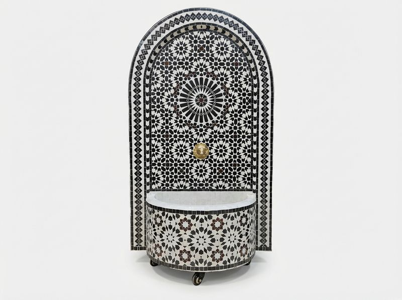 The 'Atlas Noir' Zellige Mosaic Fountain
