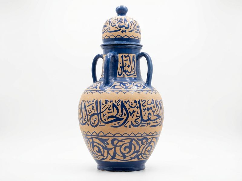 The "Azure Script" Monumental Lidded Amphora