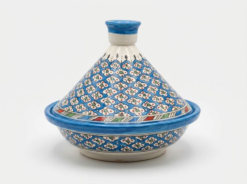 The 'Zahra' Azure Ceramic Serving Tagine