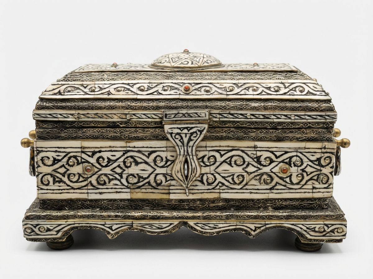 The Marrakech Royal Bone & Brass Treasure Chest view 2