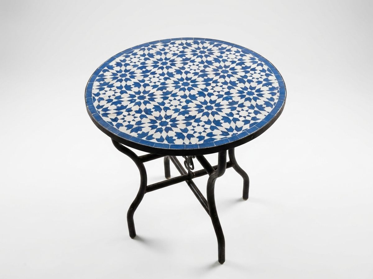 The Azure Star of Fes Zellige Table view 2
