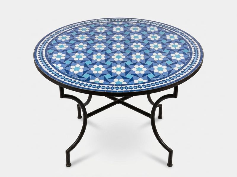 Azure Starburst Zellige Table