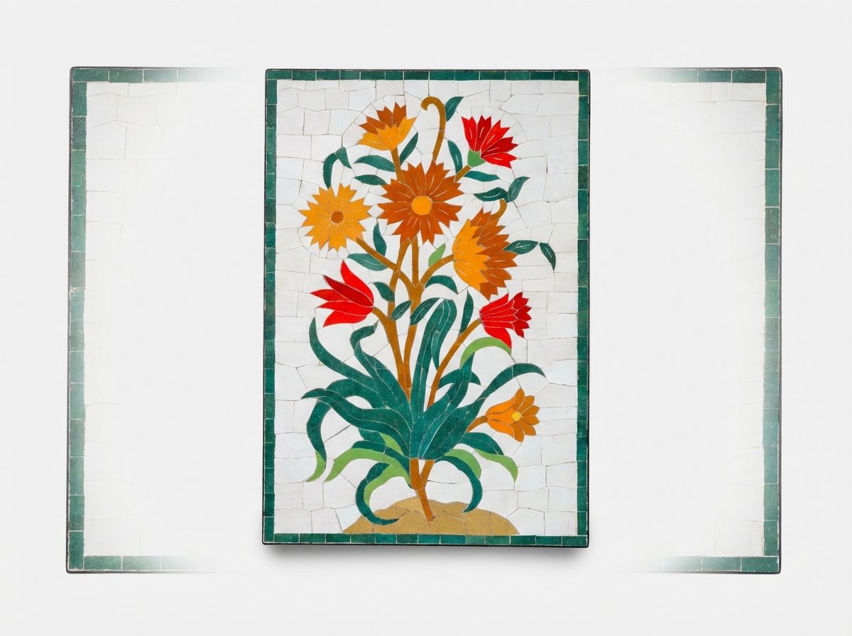 "Jardin Andalou" Zellige Floral Wall Art view 2