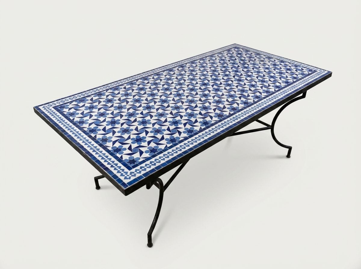 Sapphire Starburst: The Fes Zellige Dining Table view 2