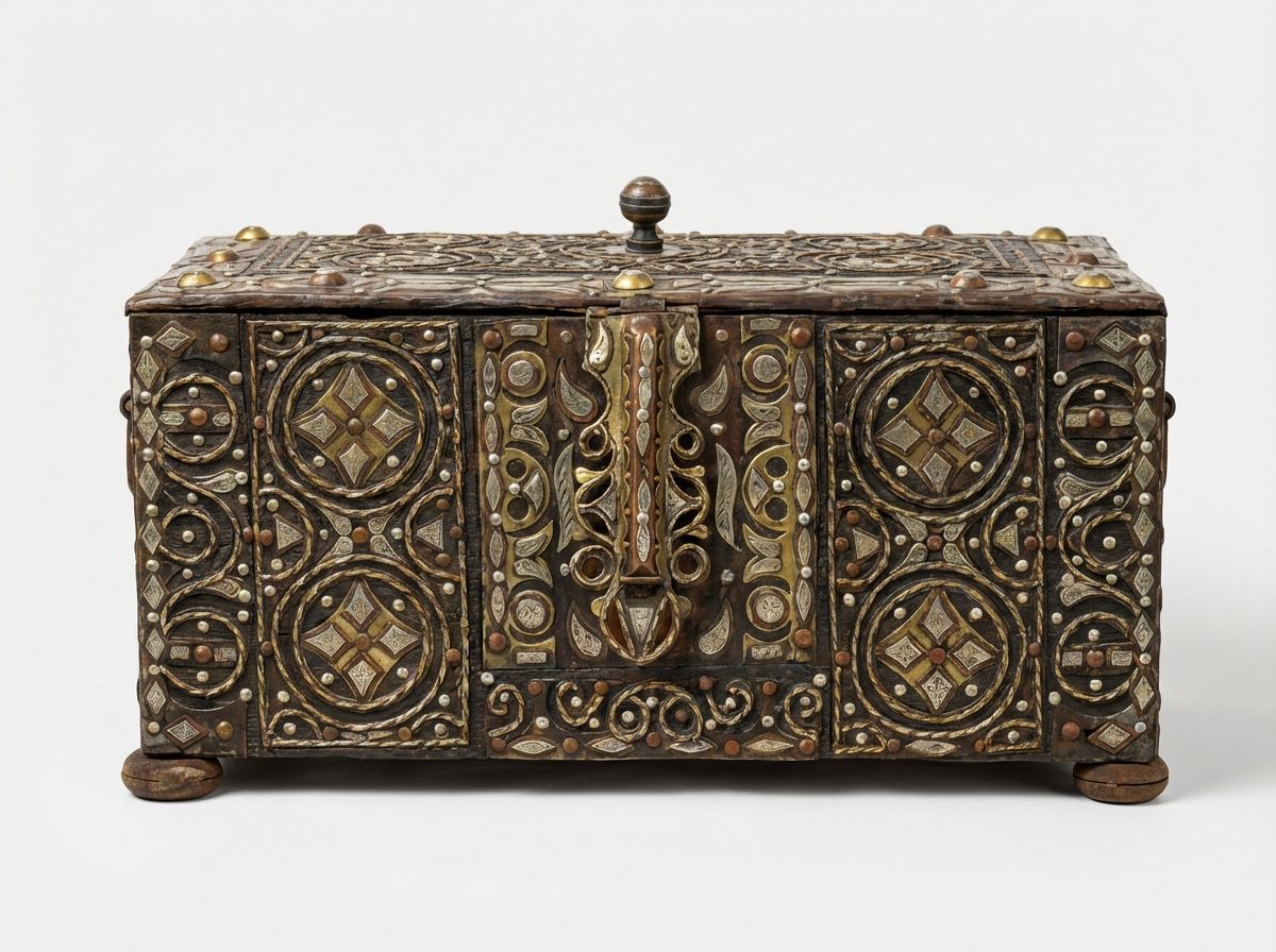 The Andalusian Star: Hand-Inlaid Moroccan Tea & Spice Chest view 2