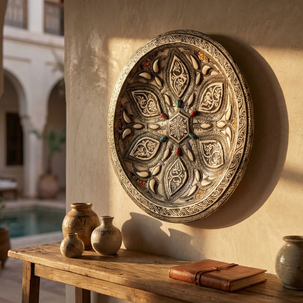 The Royal Fez Bone Inlay Ceremonial Platter