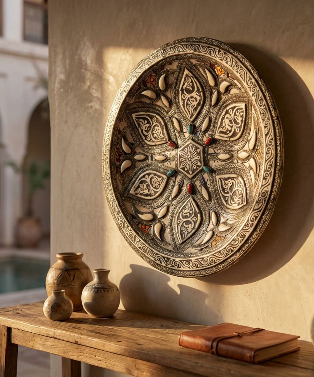 The Royal Fez Bone Inlay Ceremonial Platter