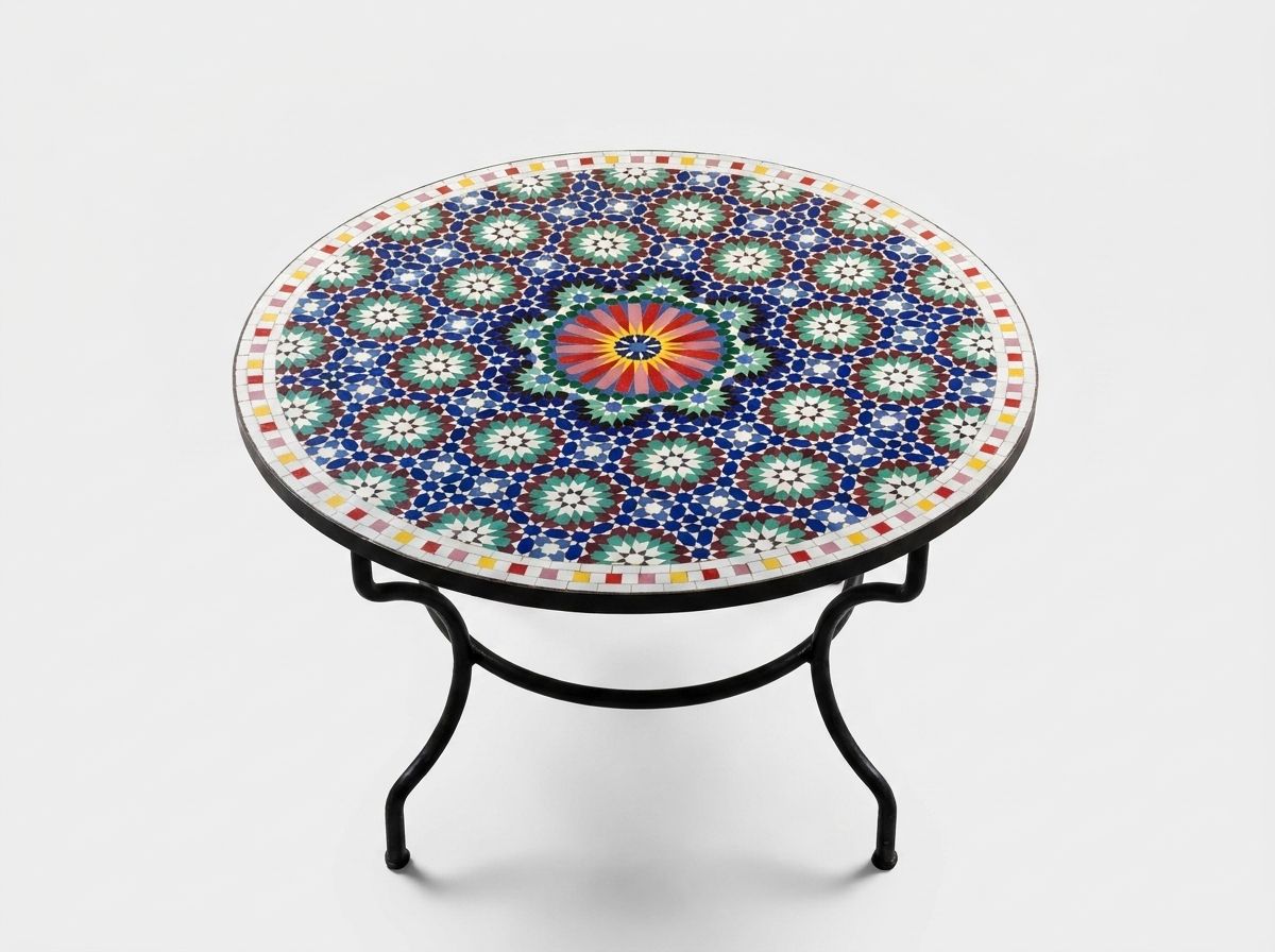 The Fes Starburst Zellige Patio Table view 2