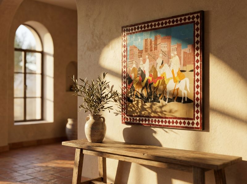 The Fantasia of the Kasbah Zellige Tableau detail