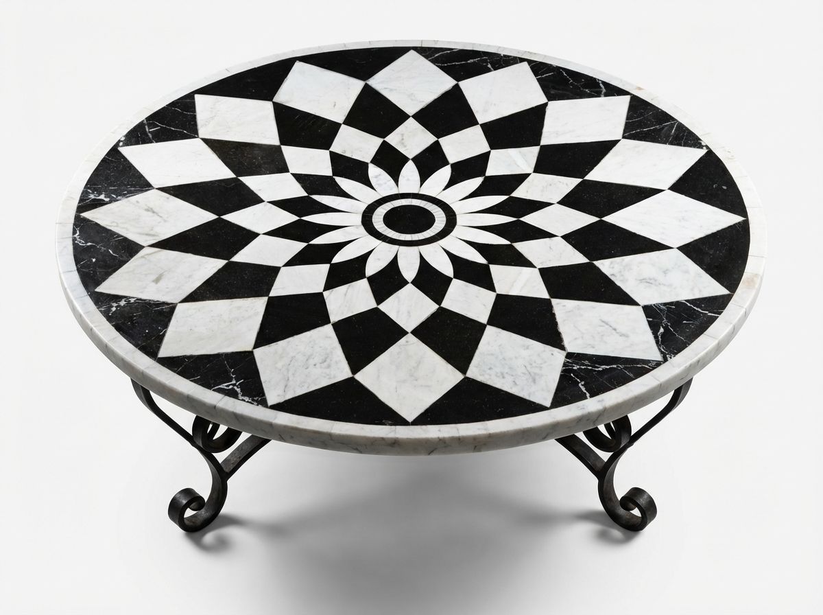 The Marrakech Monochrome Medallion Tabletop view 3
