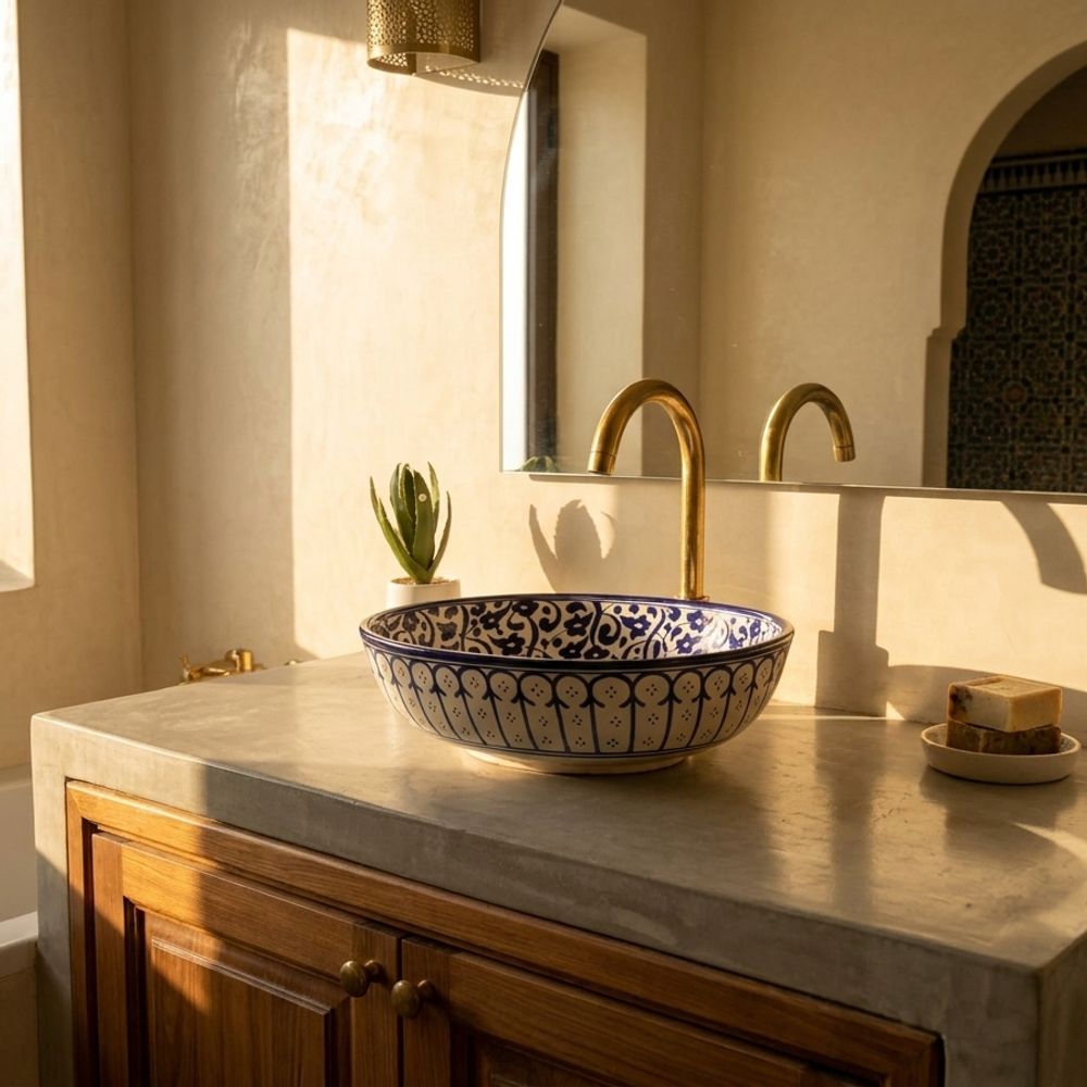 The Fes Cobalt Star Vessel Sink