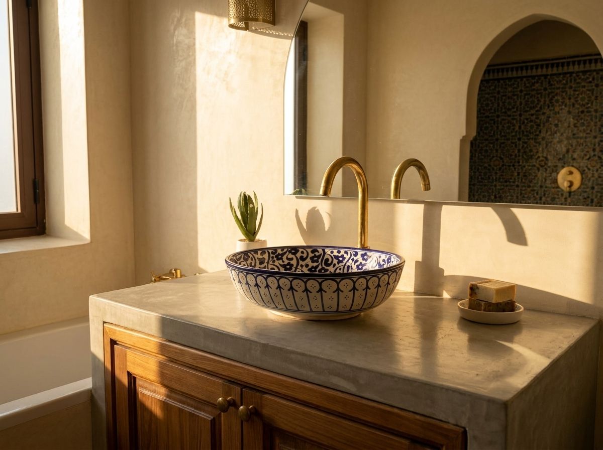 The Fes Cobalt Star Vessel Sink view 3