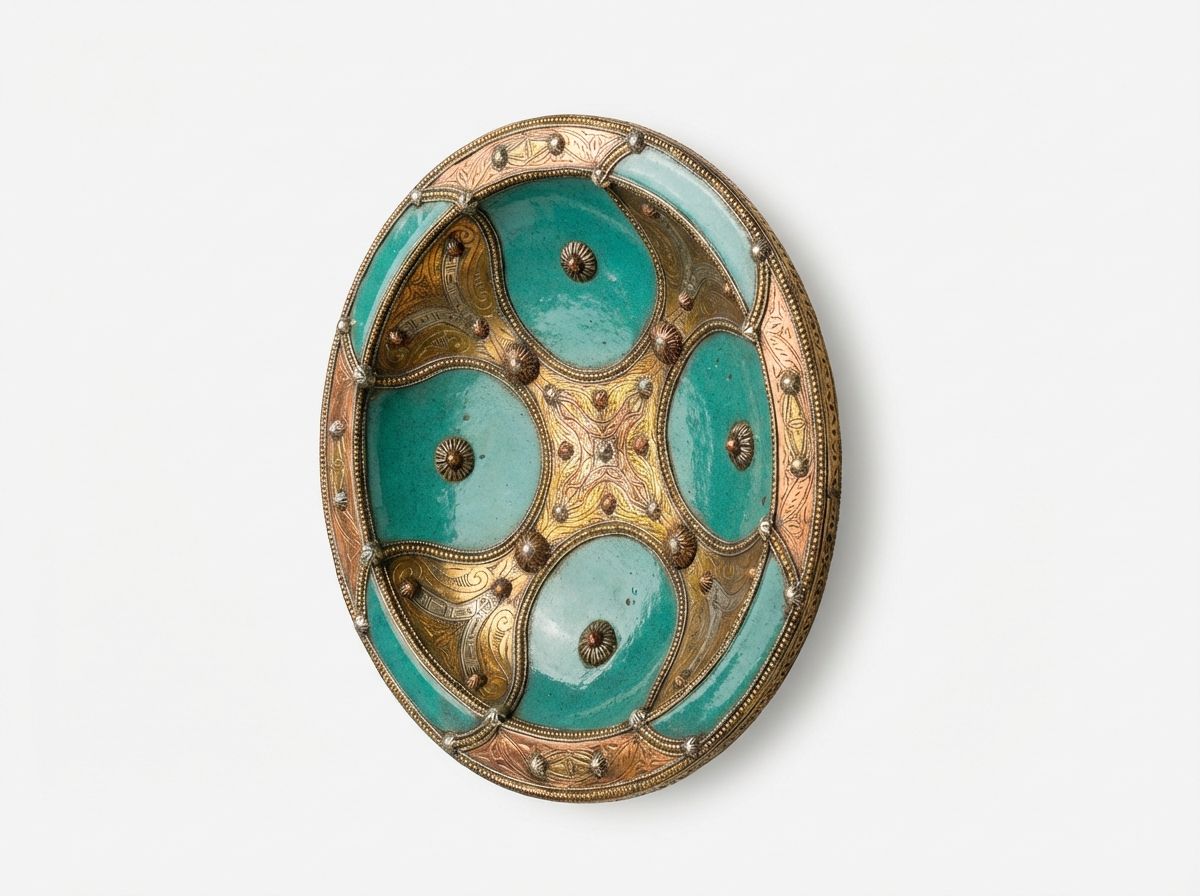 The Fez Azure & Brass Ceremonial Wall Charger view 3