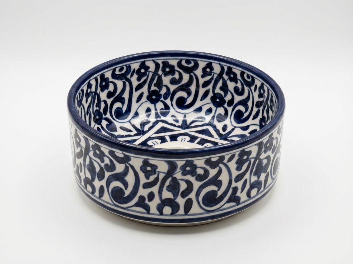 The Fes Cobalt Arabesque Vessel Sink view 2