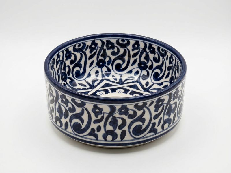 The Fes Cobalt Arabesque Vessel Sink