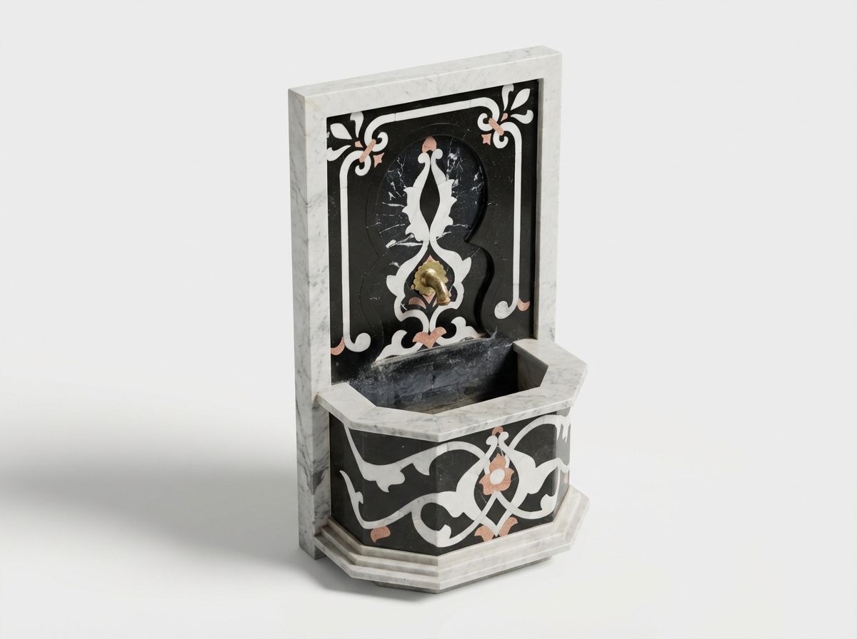 The 'Zahra' Andalusian Marble Wall Fountain view 3