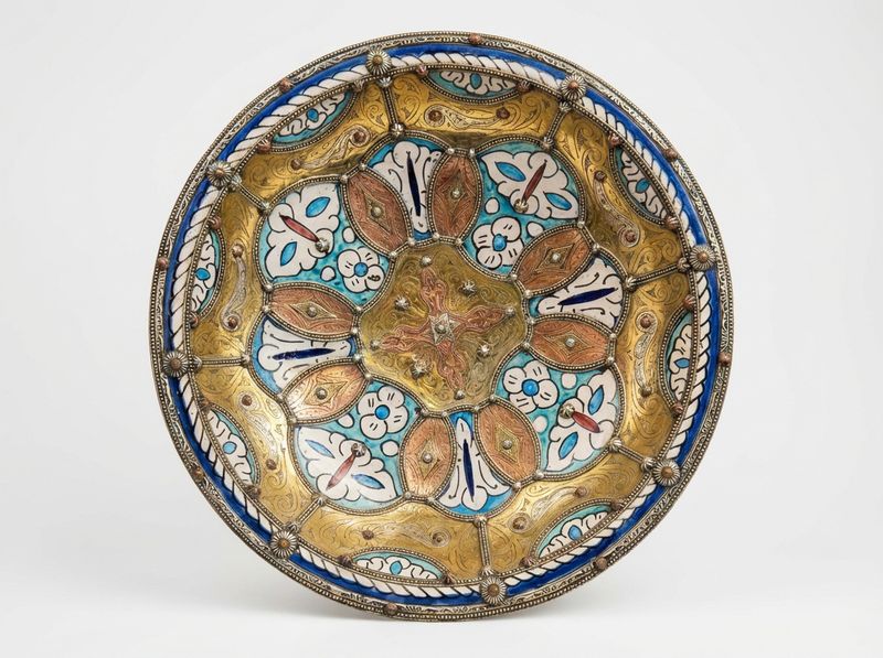 The Zahra Andalusian Brass & Enamel Charger