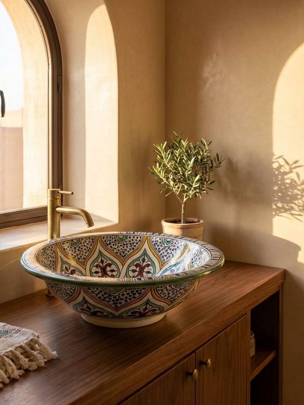 The Fes Medina Mosaic Vessel Sink