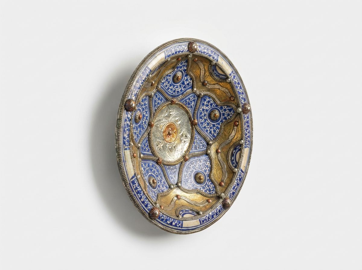 The Golden Lattice: Fez Filigree & Ceramic Bowl view 2