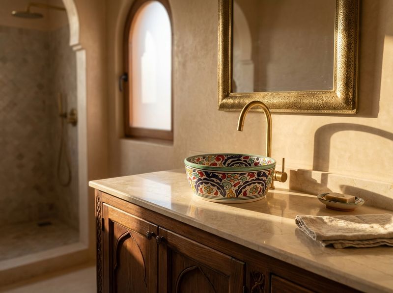 The Zahra Andalusian Ceramic Washbasin detail