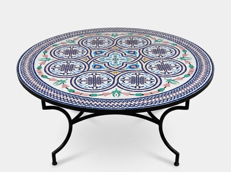 The Zahra Andalus Zellige Mosaic Table