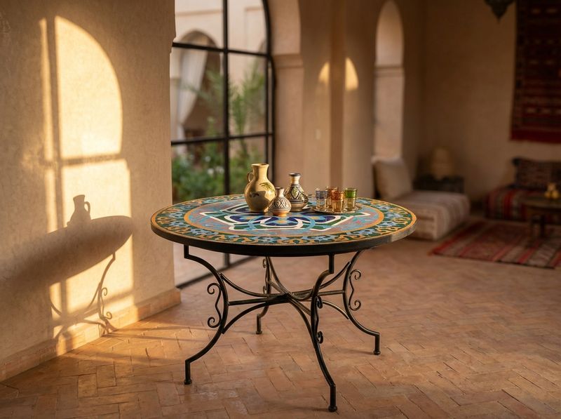 The Fes Floral Geometry Zellige Medallion detail