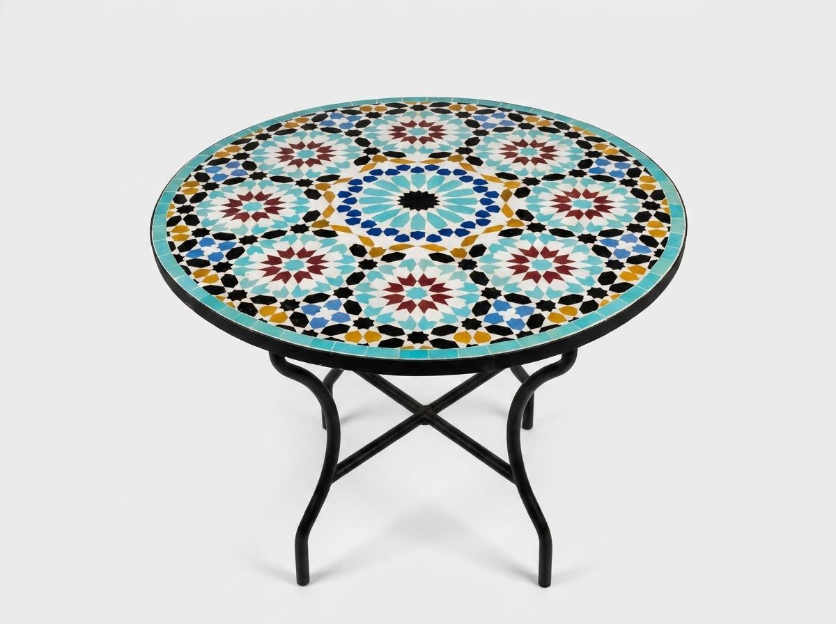"L'Étoile de Marrakech" Zellige Mosaic Table view 2