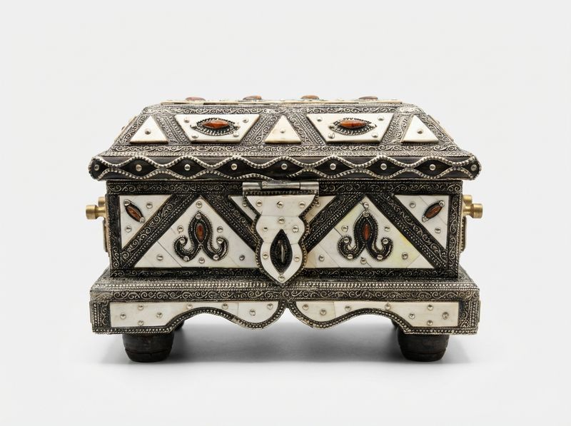 The 'Kasbah' Silver and Bone Filigree Treasure Chest