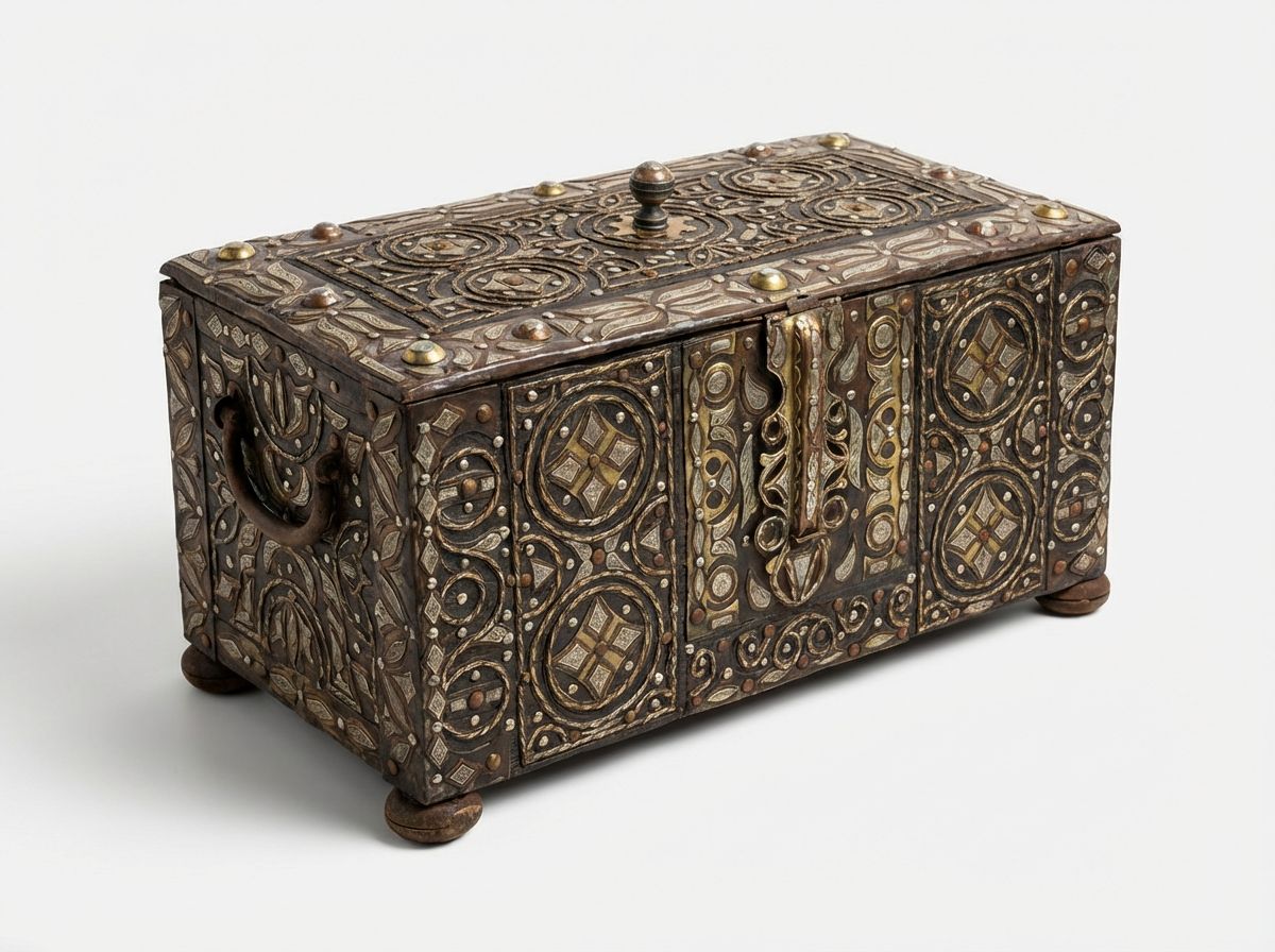 The Andalusian Star: Hand-Inlaid Moroccan Tea & Spice Chest view 3
