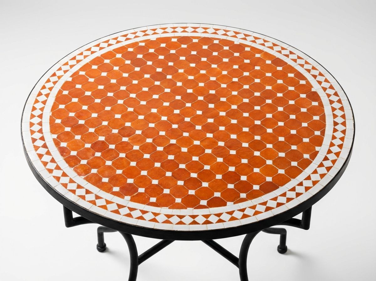 Sahara Glow Zellige Mosaic Table view 3
