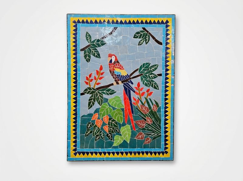 The Andalusian Macaw Zellige Panel
