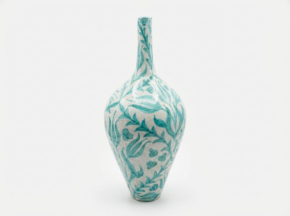 The Fes Turquoise Tulip Vase view 3