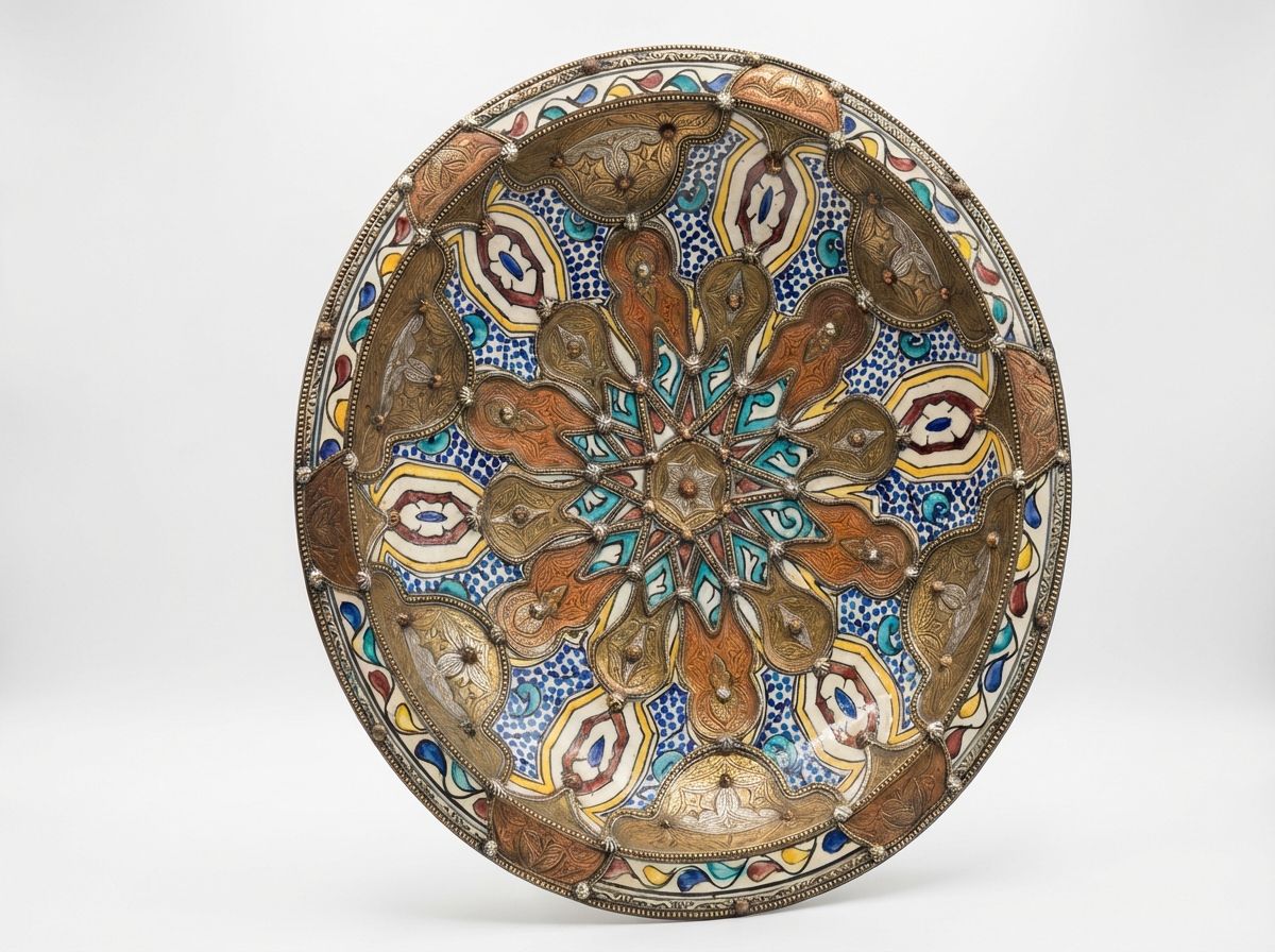 The 'Andalusian Star' Copper-Clad Ceramic Charger view 3