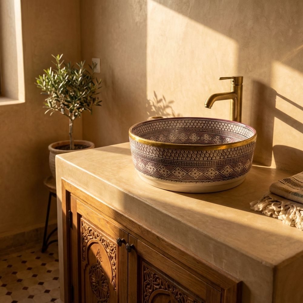 Amethyst & Gold Fassi Vessel Sink