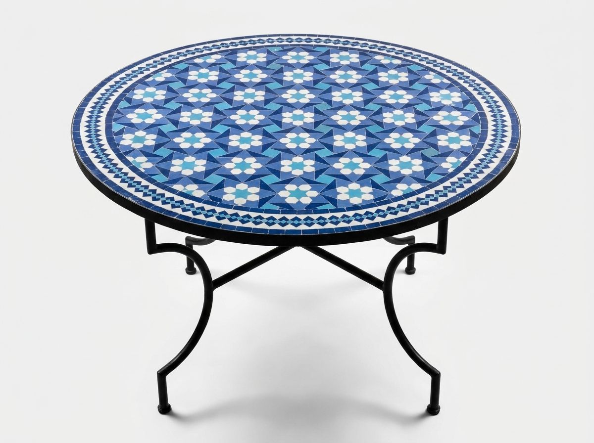 Azure Starburst Zellige Table view 2