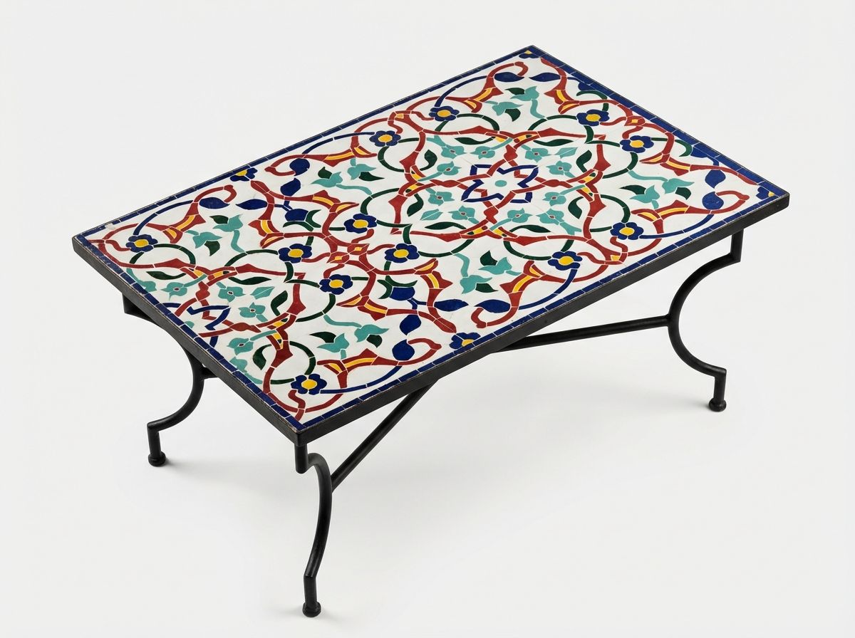 The 'Jardin de Fès' Arabesque Zellige Table view 3