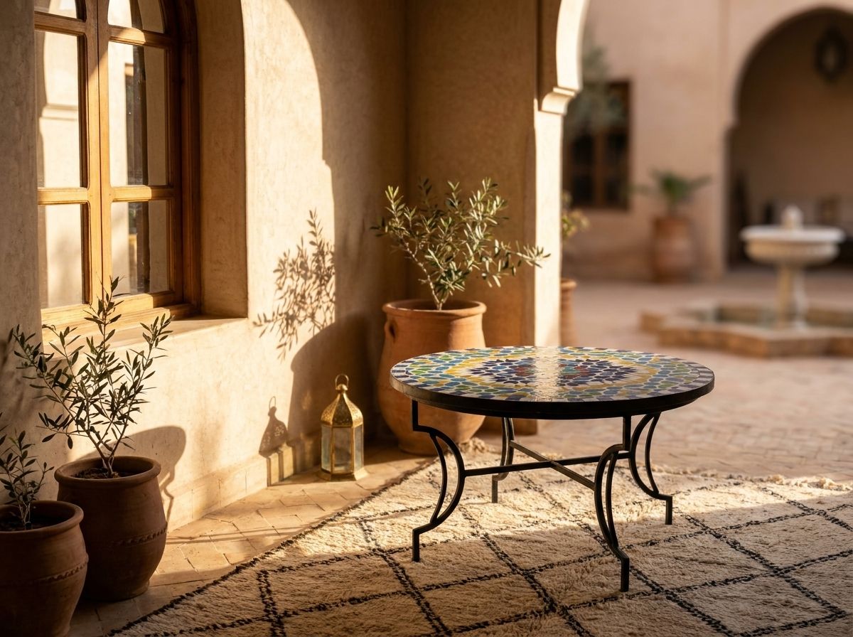 The 'Bahia' Azure Radiance Zellige Tabletop view 3