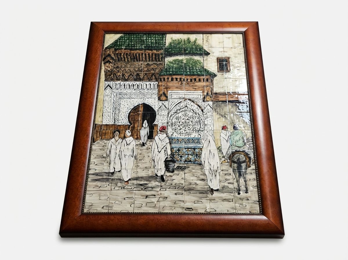 The Medina Fountain: Hand-Painted Ceramic Tile Mural view 3