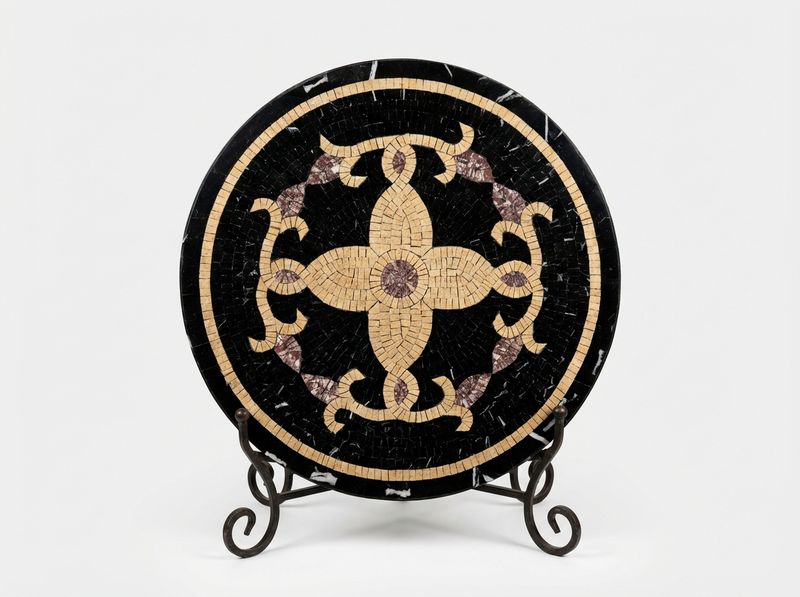 The Amira Black Marble Zellige Table