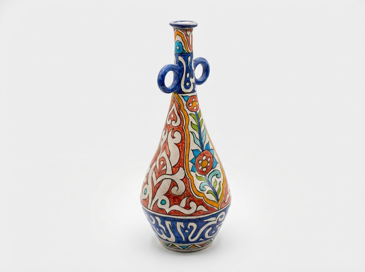 The Fassi Floral & Arabesque Pilgrim Vase view 3