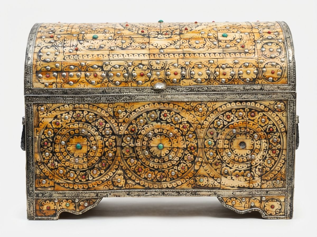 The Mogador Camel Bone & Silver Wedding Chest view 2