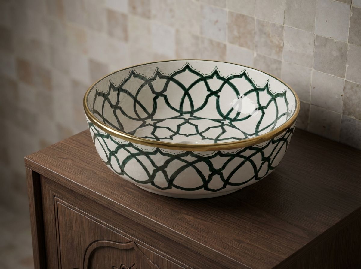 The Fassi Emerald Lattice Vessel Sink view 3