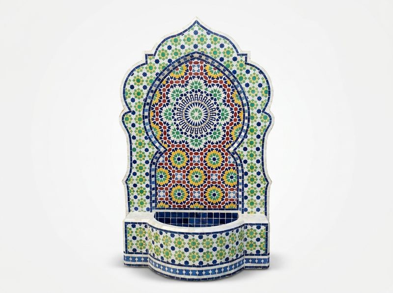 The Emerald Star of Fes Zellij Fountain