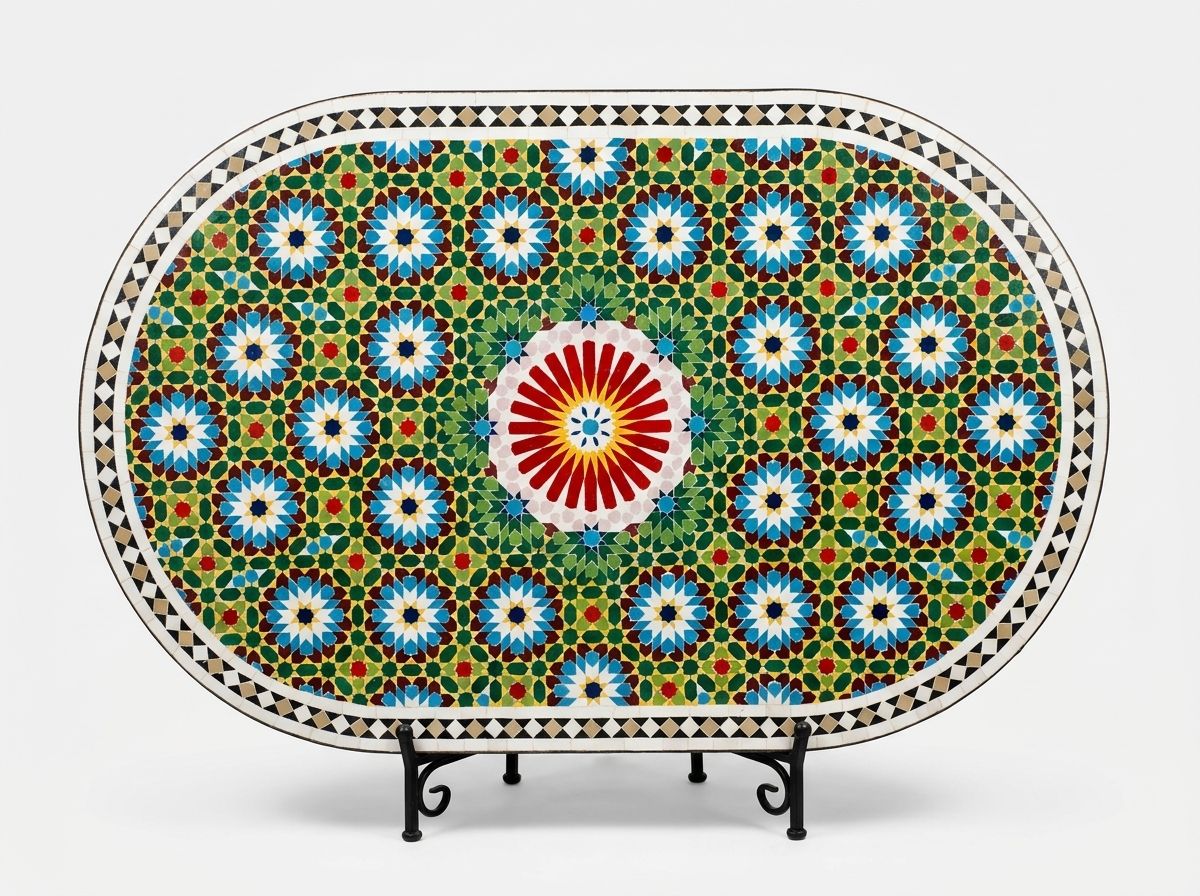 The Andalusian Star Oval Zellige Tabletop main view