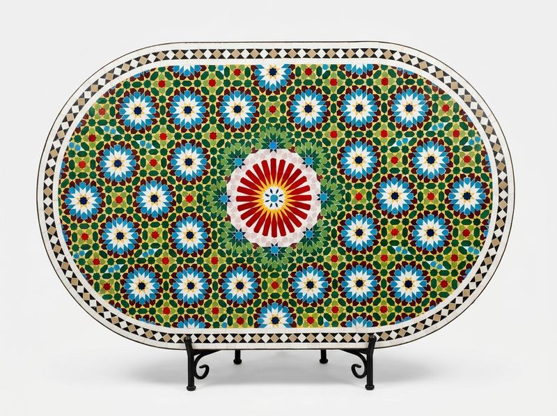 The Andalusian Star Oval Zellige Tabletop