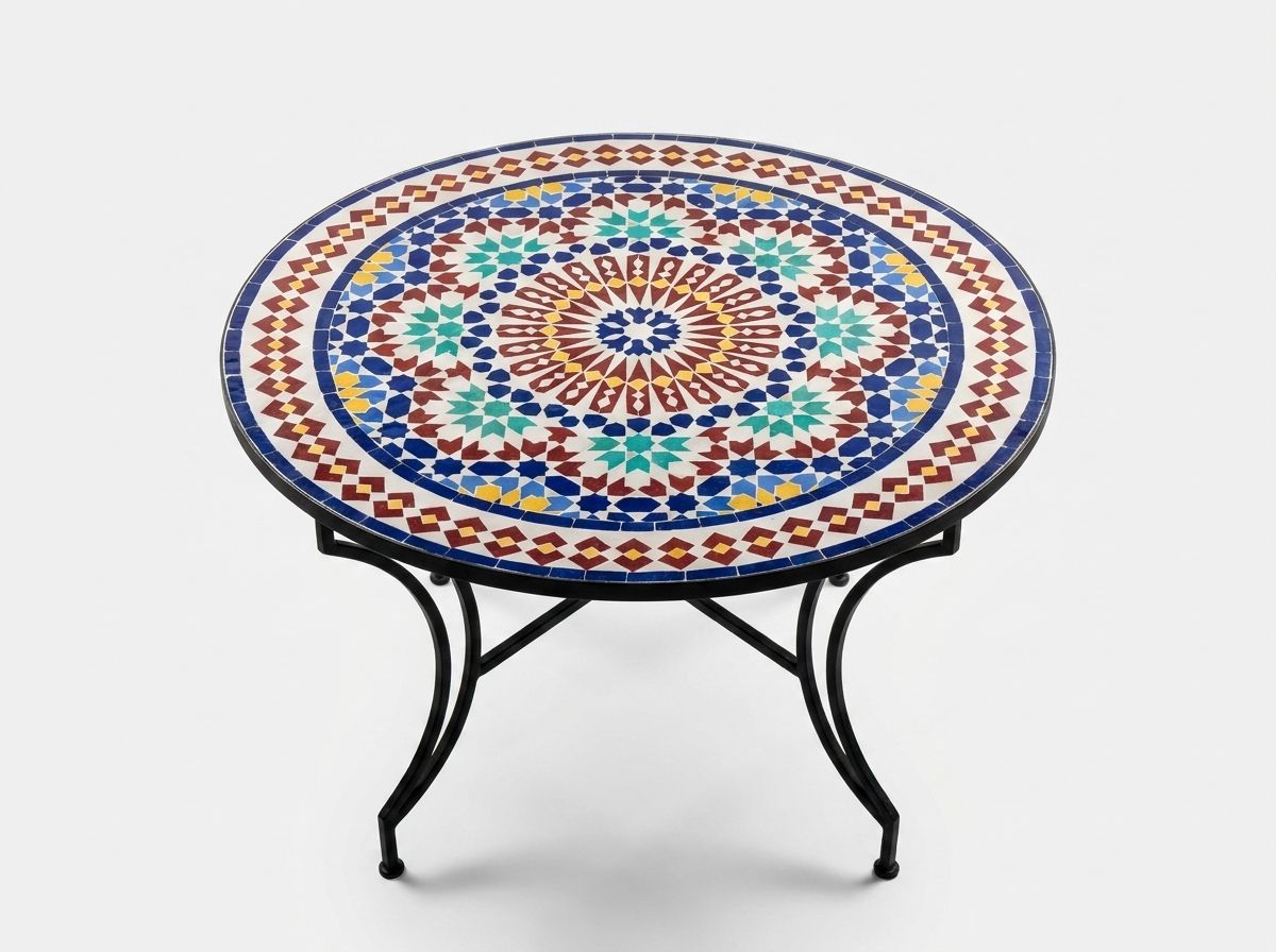 "L'Étoile de Fès" Zellige Bistro Tabletop view 2