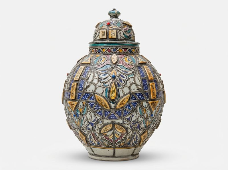 The Safi Filigree & Carved Inlay Ceremonial Jar